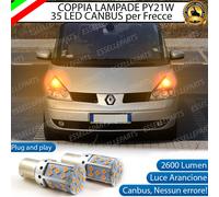 COPPIA LAMPADE FRECCE ANTERIORI LED RENAULT ESPACE MK4 PY21W CANBUS NO ERROR