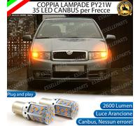 COPPIA LAMPADE FRECCE ANTERIORI LED SKODA FABIA MK1 PY21W CANBUS NO ERROR