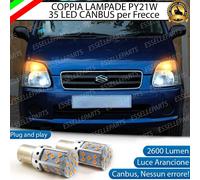 COPPIA LAMPADE FRECCE ANTERIORI LED SUZUKI WAGON R+ PY21W BAU15S CANBUS