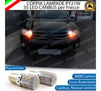 COPPIA LAMPADE FRECCE ANTERIORI LED TOYOTA HILUX MK8 FARI ALOGENI PY21W CANBUS