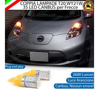 COPPIA LAMPADE FRECCE LED ANTERIORI PER NISSAN LEAF ZE0 WY21W CANBUS NO AVARIA