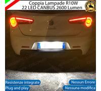COPPIA LAMPADE FRECCE LED POSTERIORI ALFA ROMEO GIULIETTA R10W CANBUS 3.0