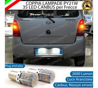COPPIA LAMPADE FRECCE LED POSTERIORI PER SUZUKI WAGON R+ PY21W BAU15S CANBUS