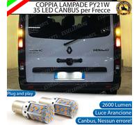 COPPIA LAMPADE FRECCE LED POSTERIORI RENAULT TRAFIC MK3 PY21W BAU15S CANBUS