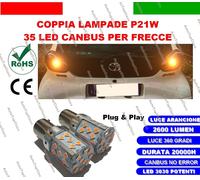 COPPIA LAMPADE FRECCE LED ANTERIORI ELISE 2 P21W CANBUS BA15S