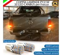 COPPIA LAMPADE FRECCE LED POSTERIORI VOLKSWAGEN VW AMAROK PY21W BAU15S CANBUS
