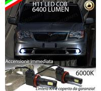 COPPIA LAMPADE H11 LED CANBUS FENDINEBBIA LANCIA VOYAGER 6400L 6000K