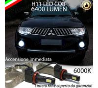 COPPIA LAMPADE H11 LED CANBUS FENDINEBBIA MITSUBISHI L200 6400L 6000K