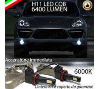 COPPIA LAMPADE H11 LED CANBUS FENDINEBBIA PORSCHE CAYENNE II 6400L 6000K