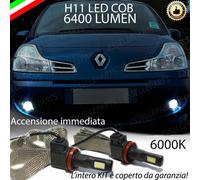 COPPIA LAMPADE H11 LED CANBUS FENDINEBBIA RENAULT GRAN MODUS 6400L 6000K
