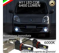 COPPIA LAMPADE H11 LED CANBUS FENDINEBBIA RENAULT KANGOO II 6400L 6000K