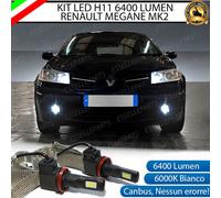 COPPIA LAMPADE H11 LED CANBUS FENDINEBBIA RENAULT MEGANE II 6400L 6000K