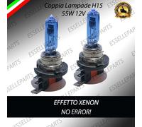 COPPIA LAMPADE H15 EFFETTO XENON FORD FIESTA 7 VII DRL + ABBAGLIANTI 55W