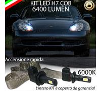 COPPIA LAMPADE H7 LED CANBUS FENDINEBBIA PORSCHE BOXSTER 986 6400L 6000K