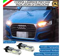 COPPIA LAMPADE INDICATORI DIREZIONE FRECCE ANTERIORI LED PWY24W AUDI Q3 8U 2011+