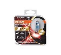 Coppia Lampade Lampadina alogene alta efficienza luminos NIGHT BREAKER® +200% H4