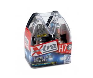 Coppia Lampade Lampadine Alogene 12V H7 55W Luce Bianca-Blu Potentissima X-TRA