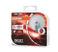 Coppia Lampade Lampadine Alogene Ricambio OSRAM NIGHT BREAKER H8