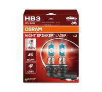 Coppia Lampade Lampadine Alogene Ricambio OSRAM NIGHT BREAKER HB3 (P20d) 12V 60