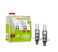 COPPIA LAMPADE LAMPADINE ALOGENE RICAMBIO Powertec Long Life H1 12V 55W DUO