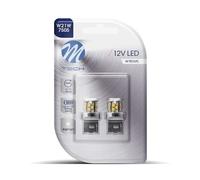 Coppia Lampade Lampadine Blister 2x LED L114 T20 W21W 21xSMD2835 bianco