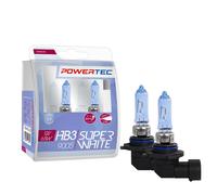 Coppia Lampade Lampadine "EFFETTO BIANCO" Powertec SuperWhite P20d HB3 12V