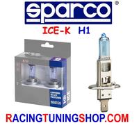 COPPIA LAMPADE LAMPADINE H1 SPARCO AZZURRE LUCE BLU EFFETTO XENON - BLU LIGHT