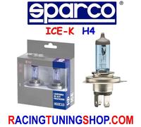 COPPIA LAMPADE LAMPADINE H4 SPARCO AZZURRE LUCE BLU EFFETTO XENON - BLU LIGHT