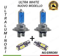 COPPIA LAMPADE LAMPADINE H7 EFFETTO XENON + 2 LUCI DI POSIZIONE A 9 LED CANBUS