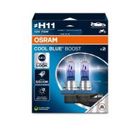 Coppia Lampade Lampadine OSRAM COOL BLUE BOOST 62211CBB-2HB ~H11 PGJ19-2 12V 75W