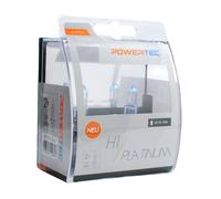 Coppia Lampade Lampadine PowerTec H1 55W 12v PLATINUM Bianche +130% ALOGENE