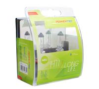 Coppia Lampade Lampadine PowerTec H11 55W 12V LONG LIFE Durata 1500h ALOGENE