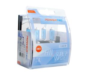 COPPIA Lampade Lampadine PowerTec H11 55W 12v SUPERWHITE