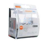 Coppia Lampade Lampadine PowerTec H3 55W 12v PLATINUM Bianche +130% ALOGENE