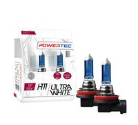 Coppia Lampade Lampadine Powertec ULTRAWHITE H11 12V (PGJ19-2) +100% 5000k
