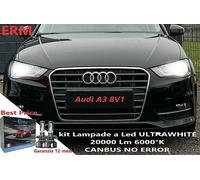 Coppia Lampade Led 0000 A3 8V1 Top Quality H7 12V 20000 Lm CANBUS ERROR FREE