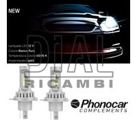 Coppia Lampade LED AUTO "Quick Change" H19 Bianco Puro Phonocar 07558