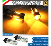 COPPIA LAMPADE LED PWY24W CANBUS 10 LED FRECCE INDICATORI DI DIREZIONE NO ERRORE