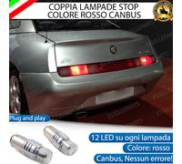 COPPIA LAMPADE LED STOP CANBUS POSTERIORI ALFA ROMEO GTV COLORE ROSSO CANBUS
