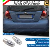 COPPIA LAMPADE LED STOP CANBUS POSTERIORI DAEWOO KALOS ROSSO CANBUS
