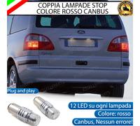 COPPIA LAMPADE LED STOP CANBUS POSTERIORI FORD GALAXY MK1 ROSSO CANBUS NO ERROR