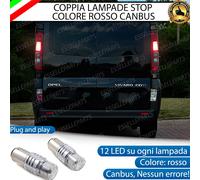 COPPIA LAMPADE LED STOP CANBUS POSTERIORI OPEL VIVARO A ROSSO CANBUS