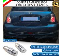 COPPIA LAMPADE LED STOP CANBUS POSTERIORI PER MINI ONE COOPER R50 ROSSO CANBUS