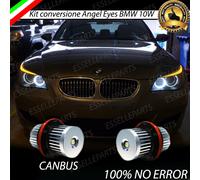 COPPIA LAMPADE LUCI DI POSIZIONE LED BMW SERIE 5 E60 6000K CANBUS ANGEL EYES