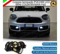 COPPIA LAMPADE LUCI DIURNE DRL PSX24W LED CANBUS MINI COUNTRYMAN F60 6000K