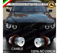 COPPIA LAMPADE LUCI POSIZIONE LED BMW SERIE 7 E66 ANGEL EYES 6000K CANBUS