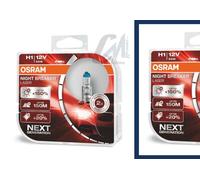 COPPIA LAMPADE OSRAM H1 NIGHT BREAKER LASER 12V 55W 64150NL-HCB +150% LUMINOSITA