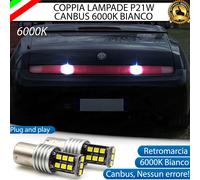 Coppia Lampade P21W 15 LED Retromarcia Alfa Romeo GTV Canbus 6000K Bianco