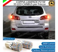 COPPIA LAMPADE P21W CANBUS 3.0 35 LED HYUNDAI SANTA FE MK2 FRECCE POSTERIORI