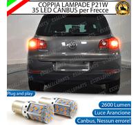 COPPIA LAMPADE P21W CANBUS LED VW TIGUAN 5N FRECCE POSTERIORI PER FARI ALOGENI